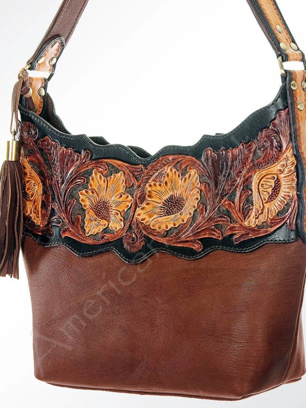 American Darling Sunlit Floral Leather Shoulder Bag - Picture 7 of 7